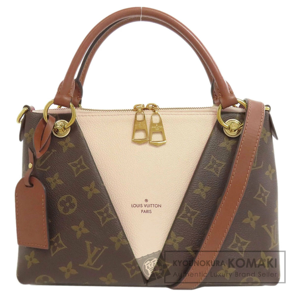 Louis Vuitton V Tote Handbag Monogram Canvas